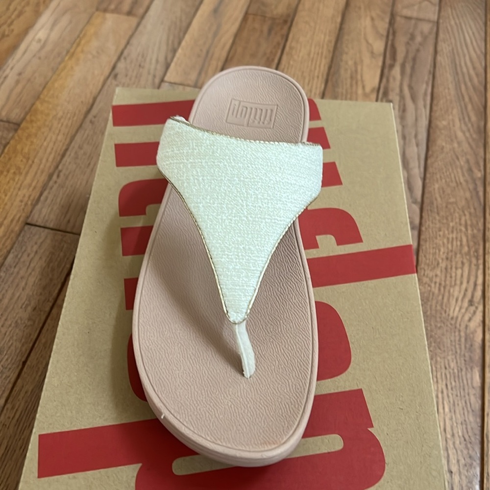 Fitflop Women's Lulu Shimmer Weave Toe-Post Sandals